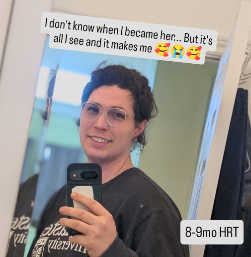 Harper smiling in a mirror selfie