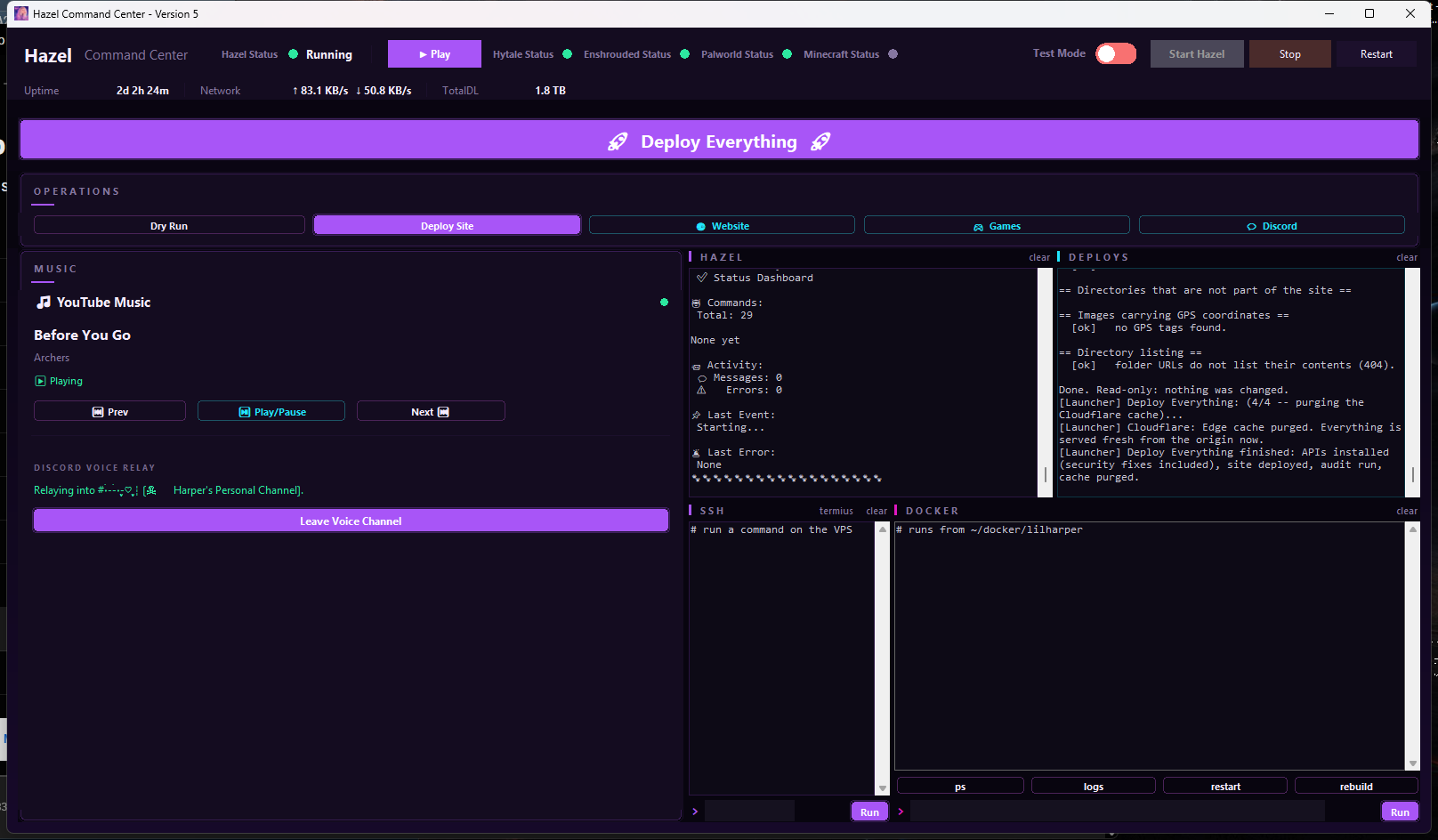 Hazel V3 Command Center desktop app